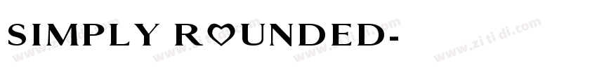 SIMPLY ROUNDED字体转换